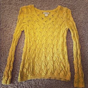 Lucky Brand mustard yellow sweater size small